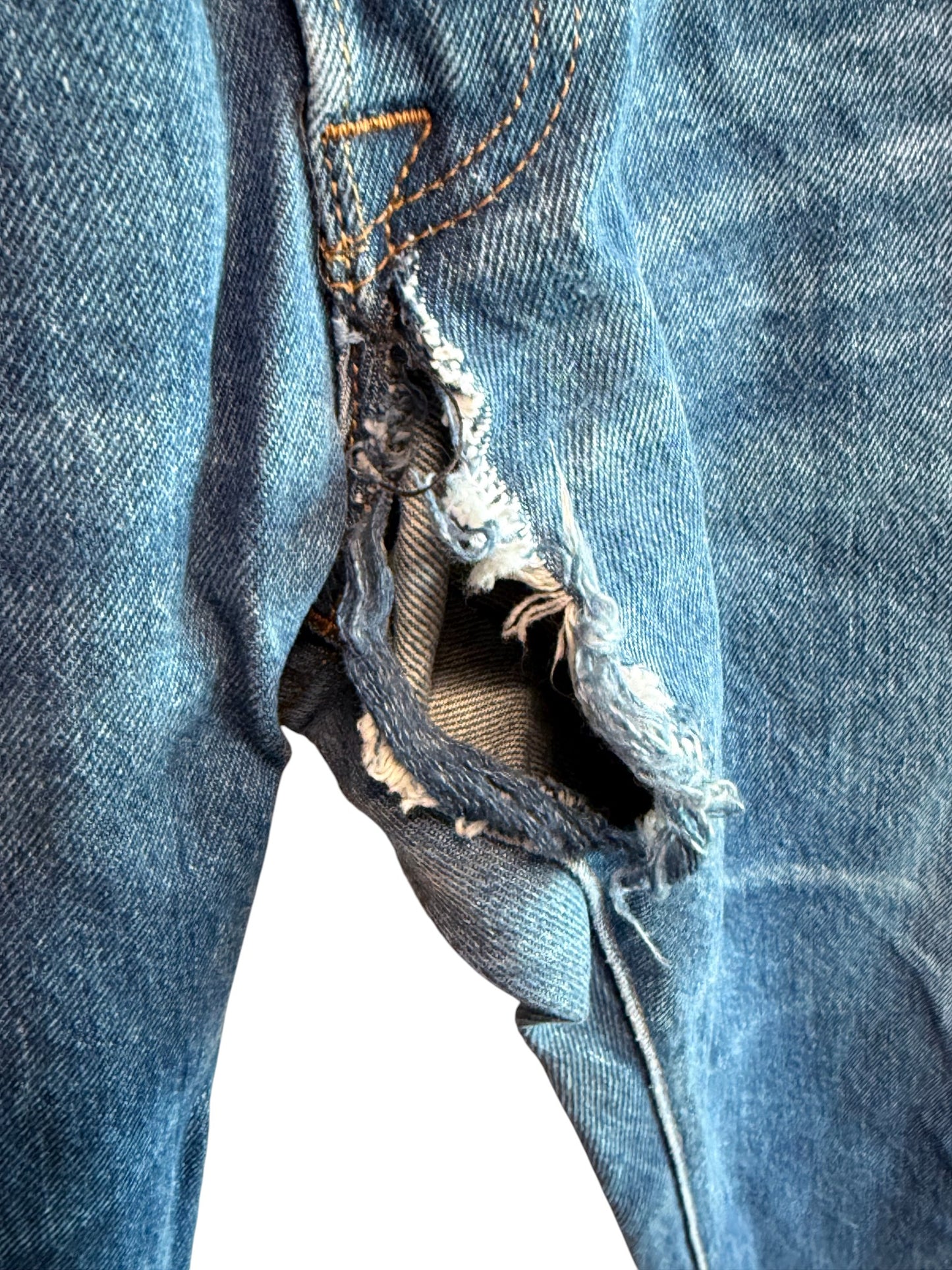 Levi's 501 Crotch Blown Out Jeans Size 35x33