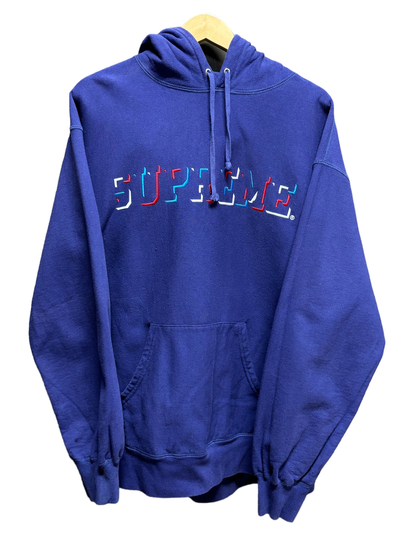 Supreme Drop Shadow Spellout Hoodie Size XL
