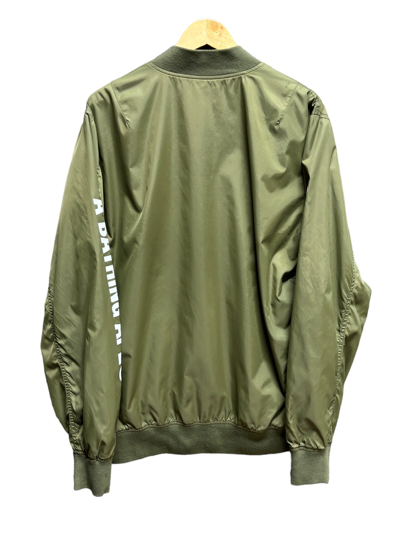 A Bathing Ape Dev Ops Uniform Army Green Bomber Jacket Size XXL