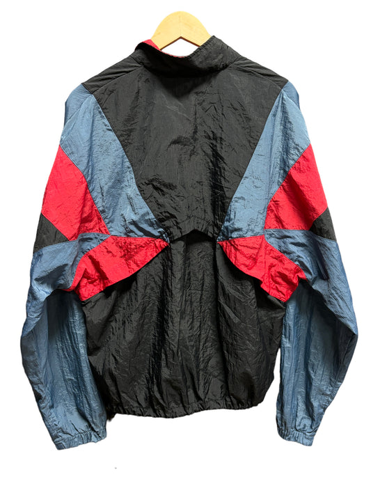Vintage 90's Nike Black Red Full Zip Windbreaker Jacket Size Medium