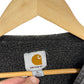 Vintage Carhartt Sherpa Lined Grey Zip Up Vest Size Large Tall