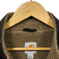 Vintage Carhartt Brown Sherpa Lined Zip Up Vest Size Large