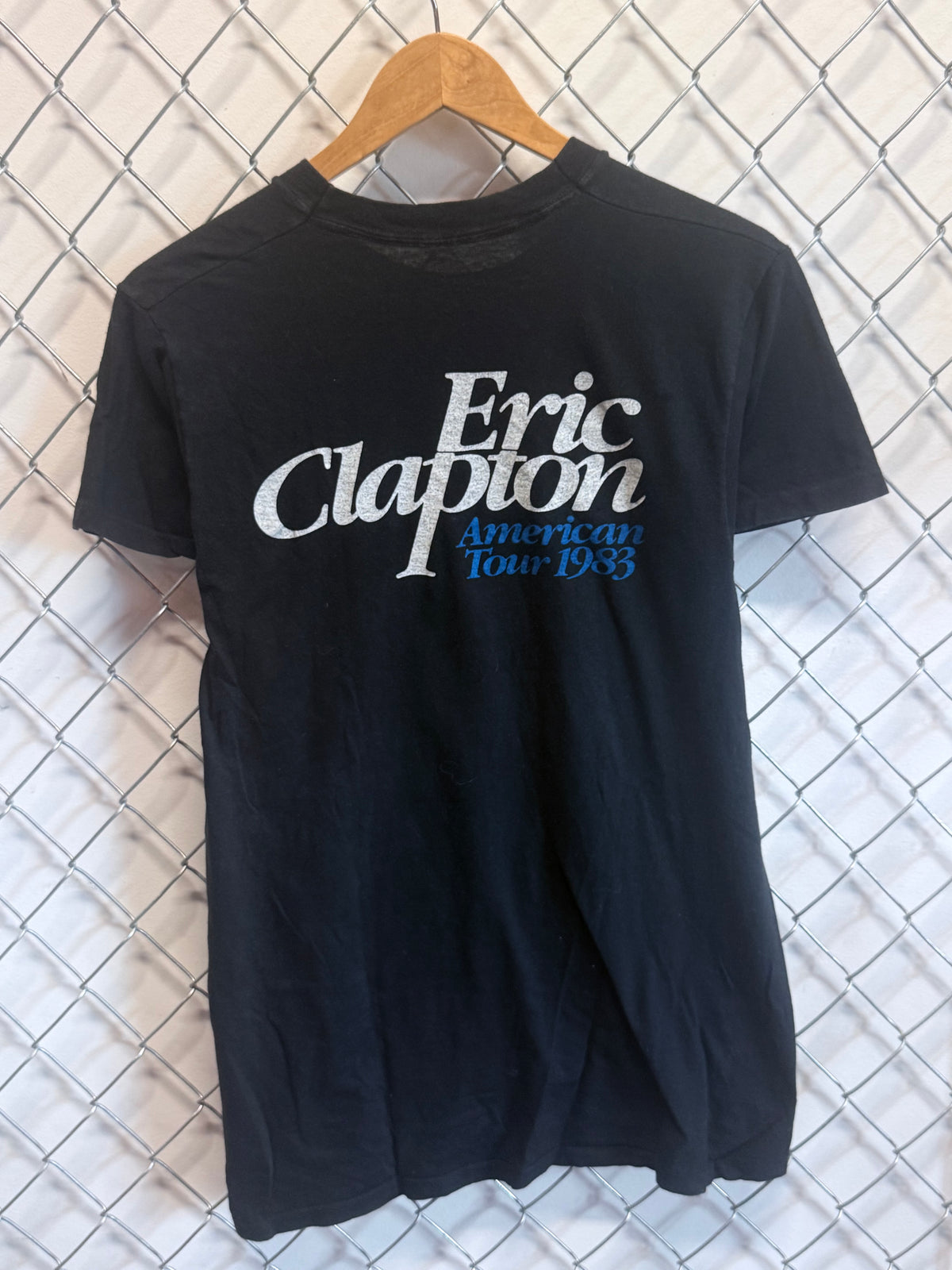 Vintage 1983 Eric Clapton Screen Stars American Tour Thin Band Tee Size Large