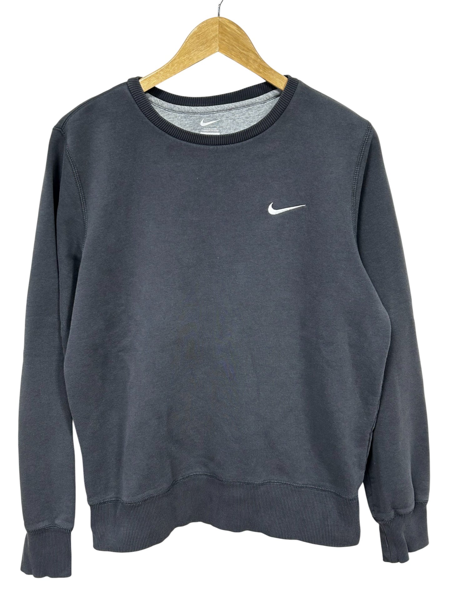 Nike Y2K Grey Small Swoosh Sweater Size Medium