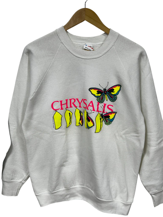 Vintage 90's Chrysalis Butterfly Nature Crewneck Sweater Size Large