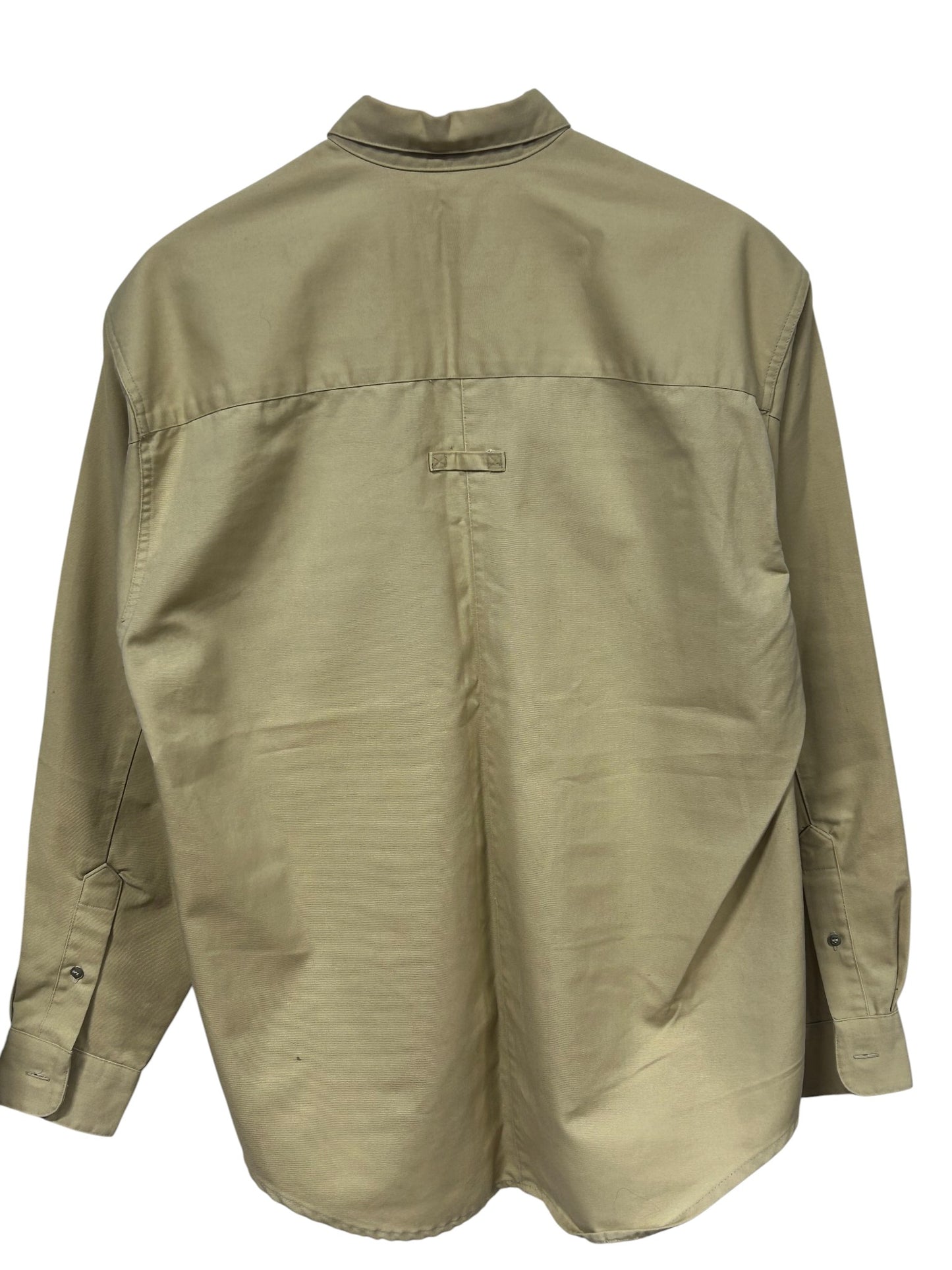 Vintage Harley Davidson Tan Button Up Long Sleeve Shirt Size XL