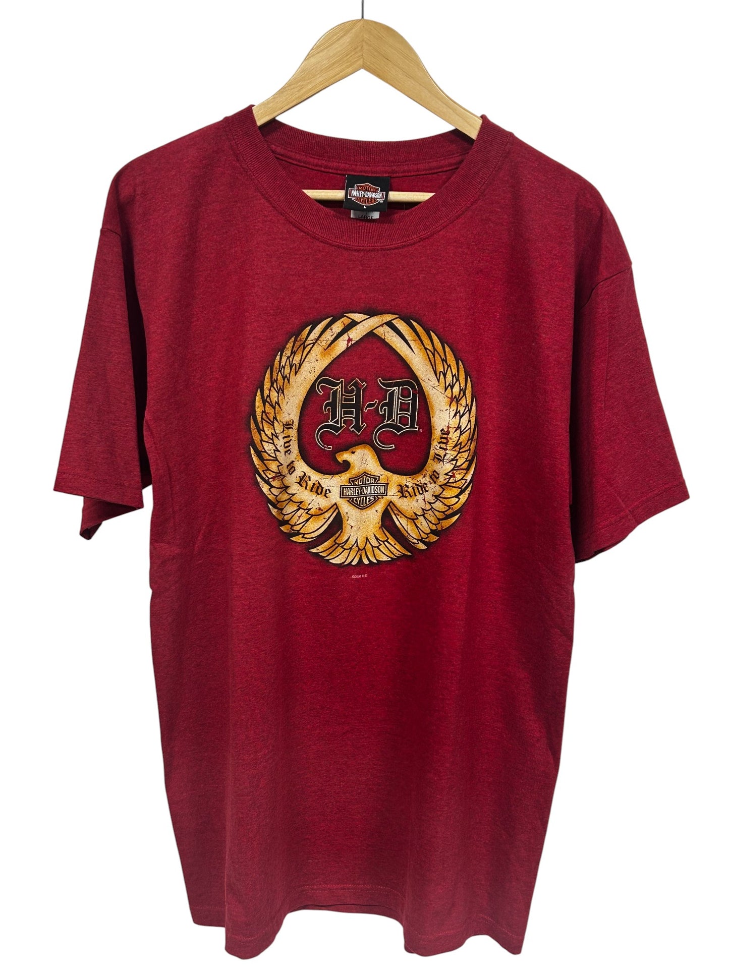 Harley Davidson California Eagle Biker Graphic Tee Size Large