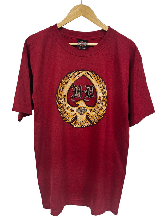 Harley Davidson California Eagle Biker Graphic Tee Size Large