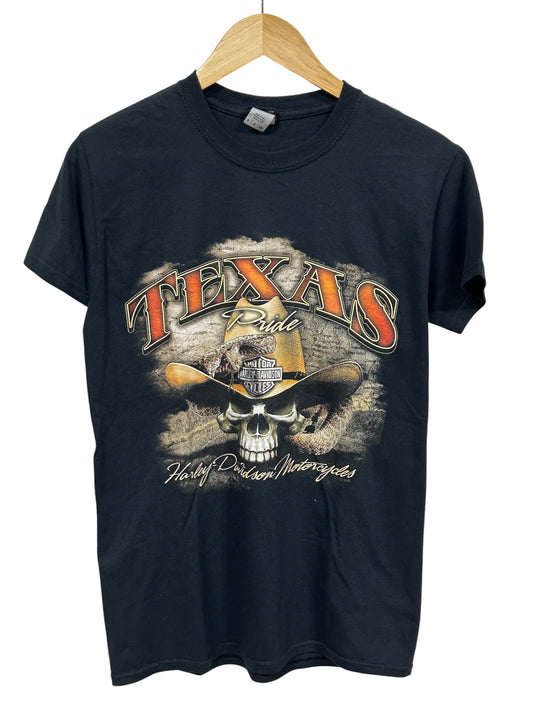 Harley Davidson Texas Pride Biker Graphic Tee Size Small