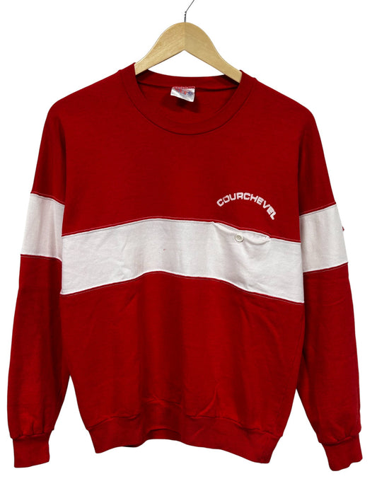 Vintage 80's Courchevel Red Striped Sweater Size Medium