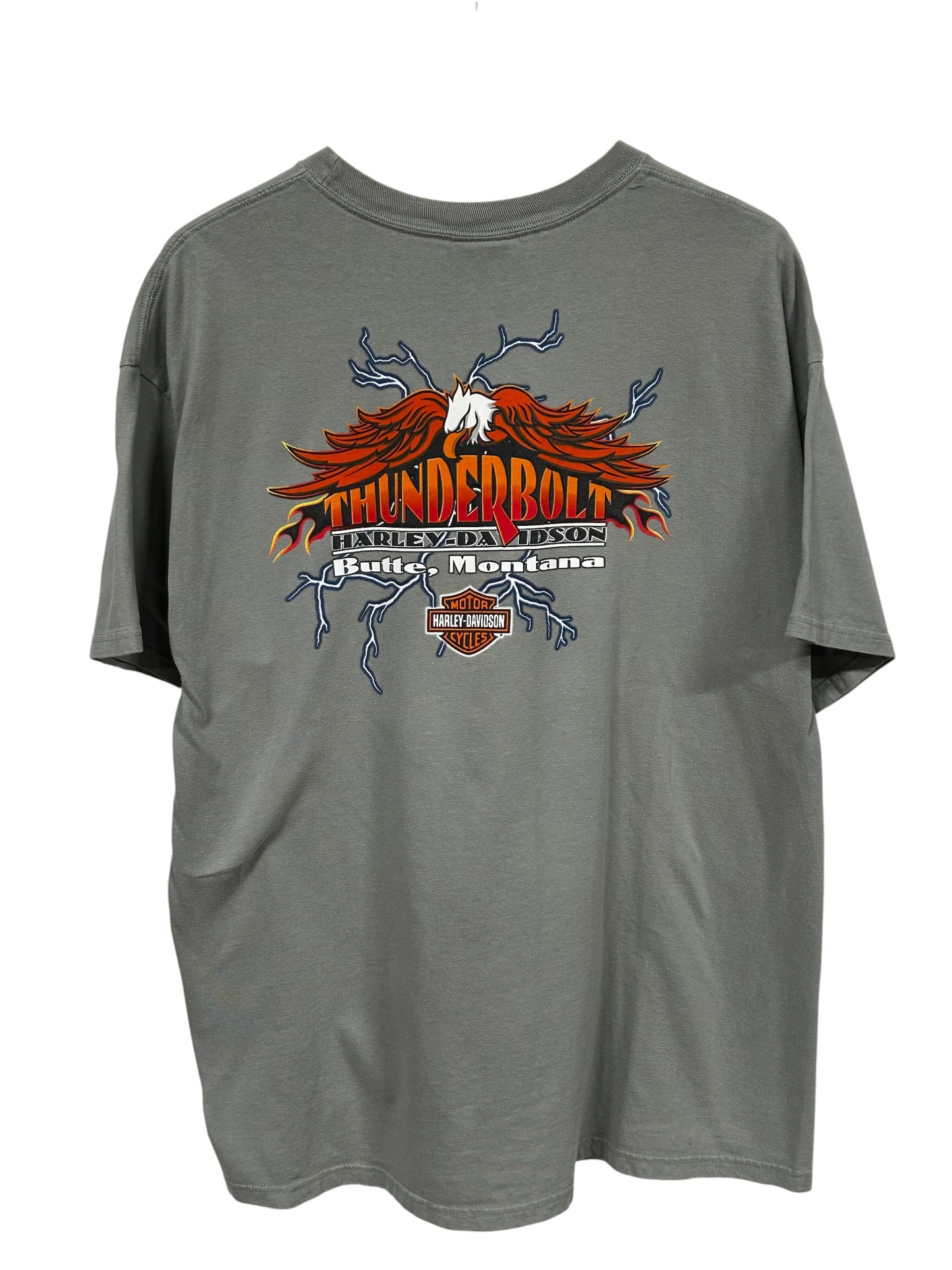 Harley Davidson Thunderbolt Butte Montana Biker Tee Size XL