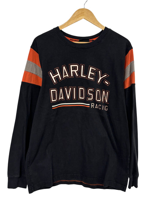 Vintage Harley Davidson Motorcycle Racing Sweater Size Large