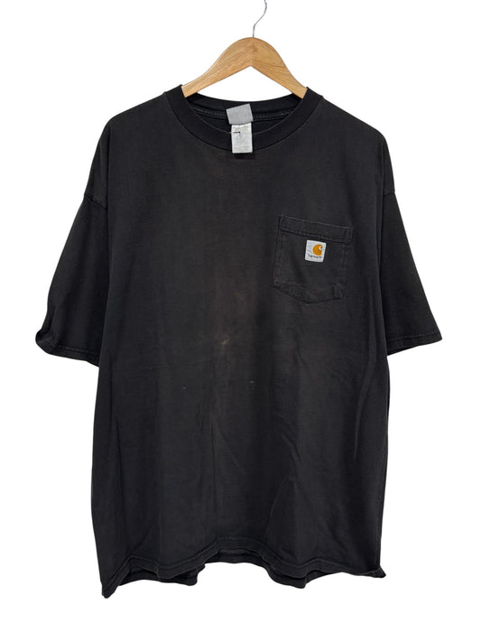 Vintage Carhartt Faded Black Pocket Tee Size XL