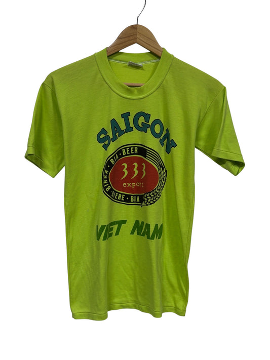 Vintage 90's Saigon Vietnam 333 Beer Export Graphic Tee Size Large