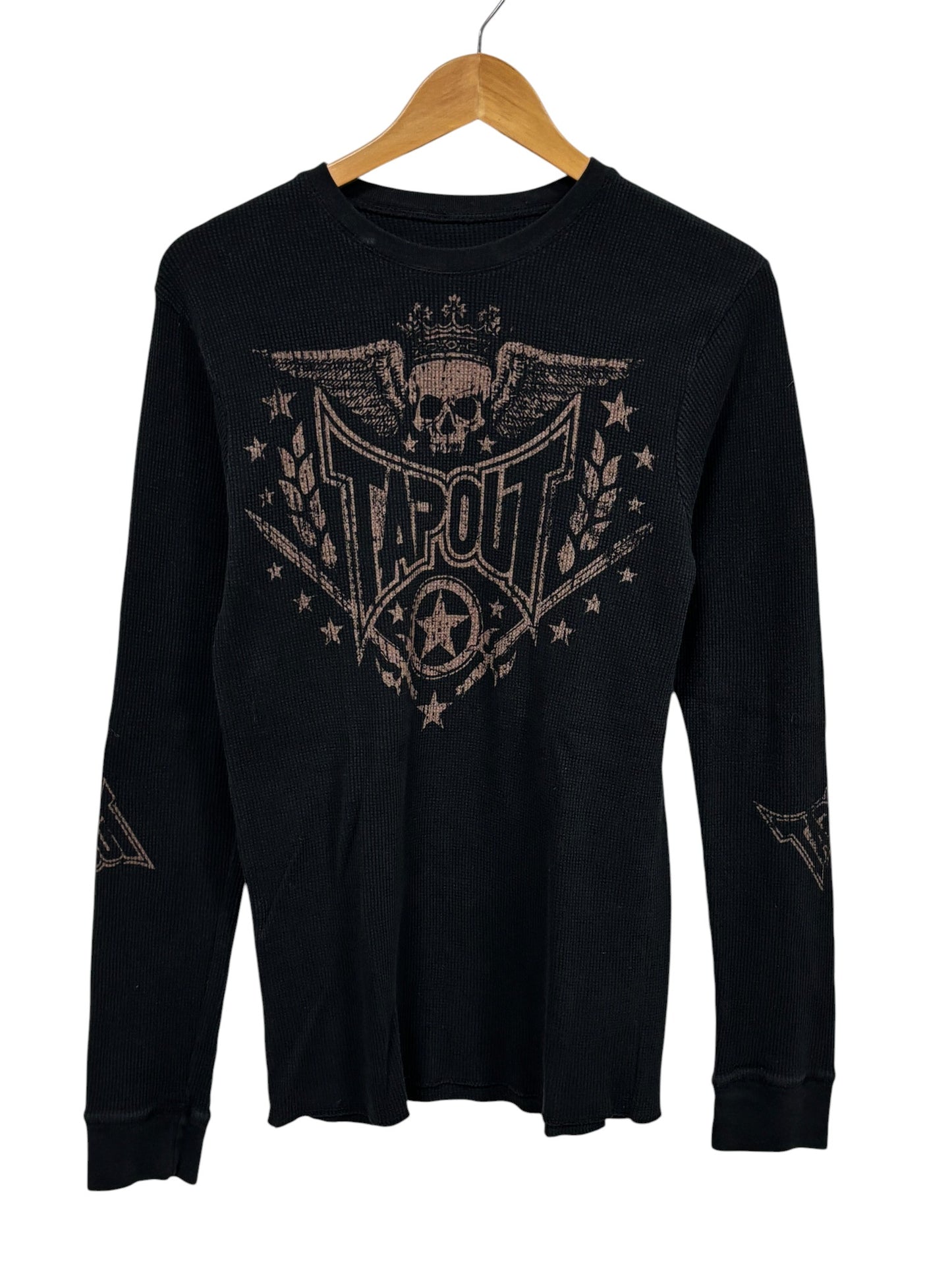 Vintage Y2K Tapout Big Print Thermal Long Sleeve Shirt Size Medium
