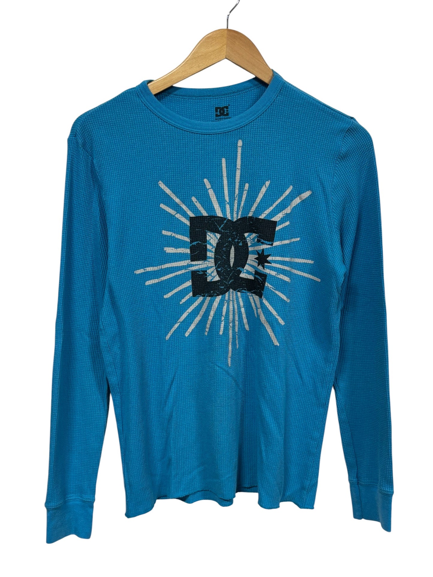 Vintage Y2K DC Skate Shoe Classic Logo Thermal Long Sleeve Shirt Size Medium
