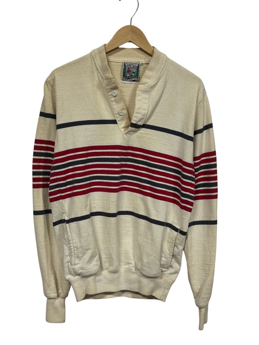 Vintage Thatcher & Cross Rugby Gear Striped Long Sleeve Shirt Size XL