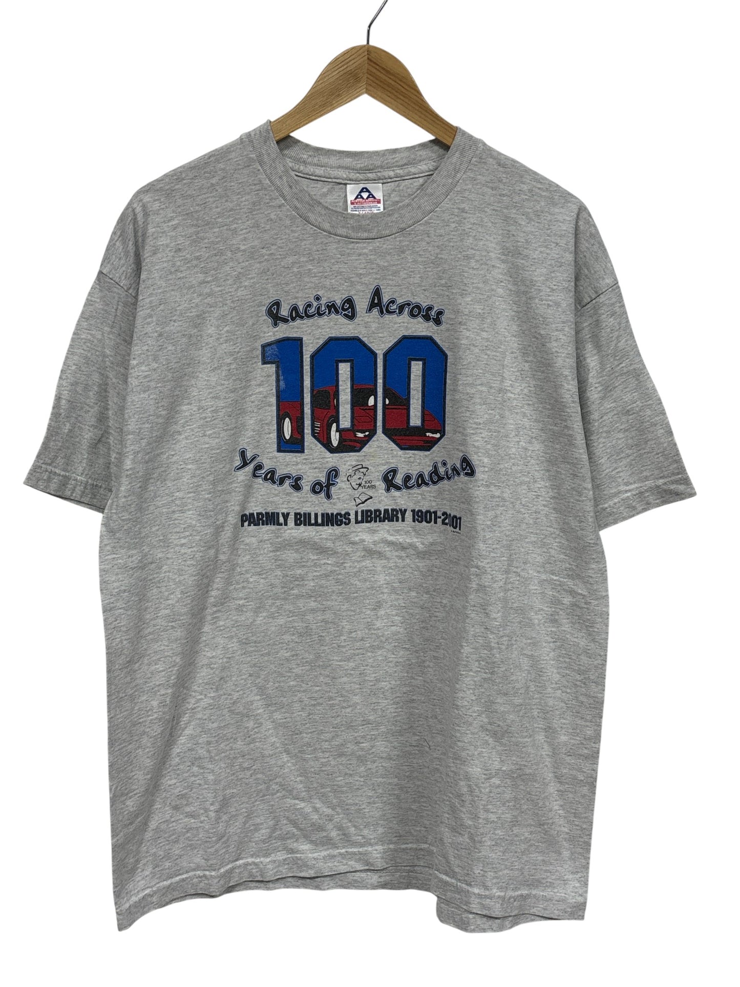 Vintage Y2K Billings Public Library 100 Years of Reading Graphic Tee Size XL