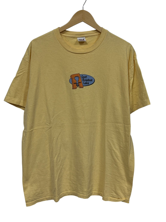 Vintage 90's East Rosebud Lake Montana Nature Tee Size XL