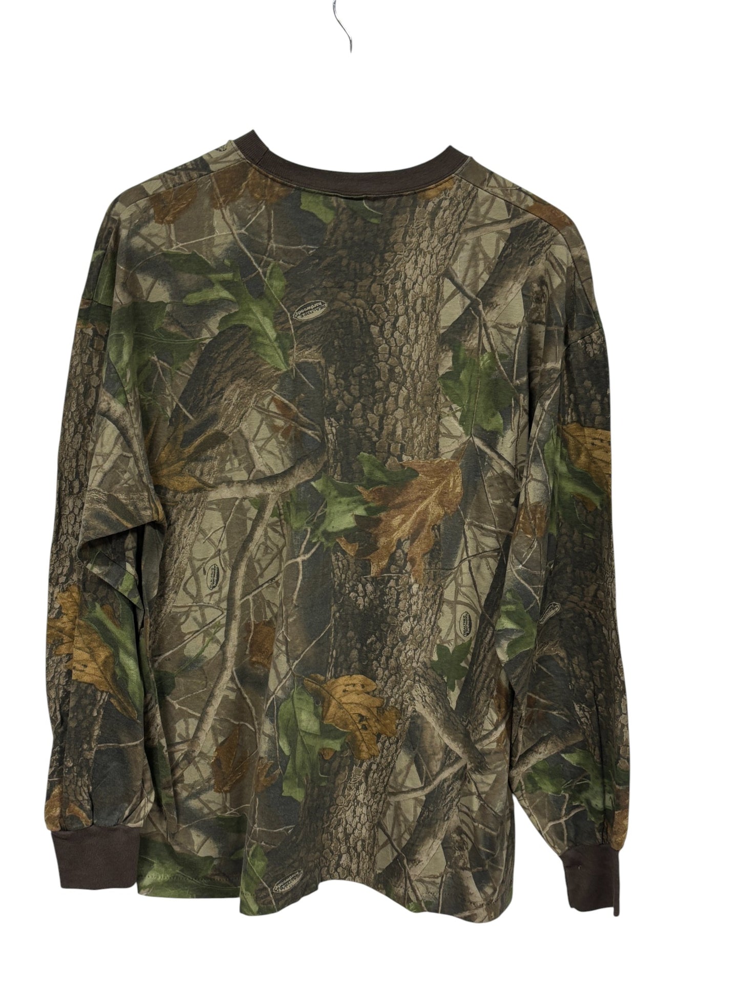 Vintage 90's Woodland Camo Long Sleeve Shirt Size XL