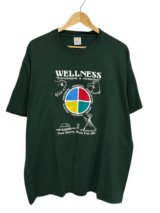 Vintage 1995 Crow Hospital Montana Graphic Tee Size XXL