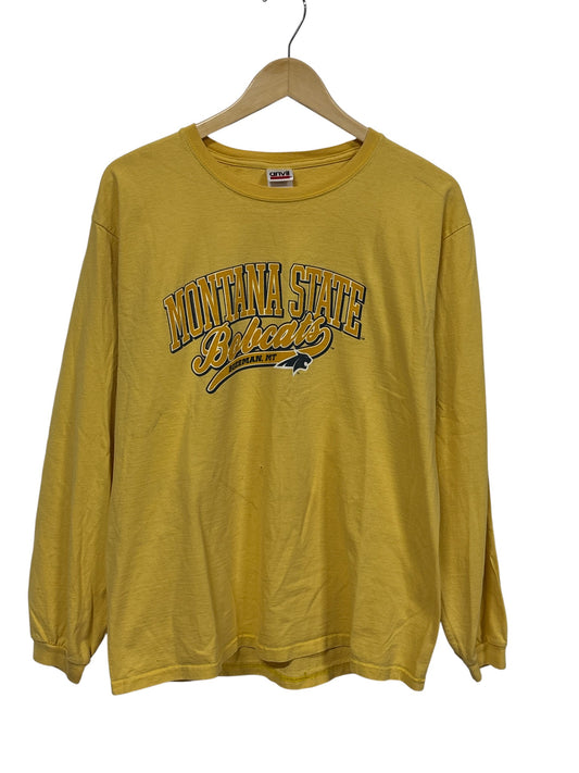 Vintage Y2K Montana State University Bobcats Long Sleeve Shirt Size Large