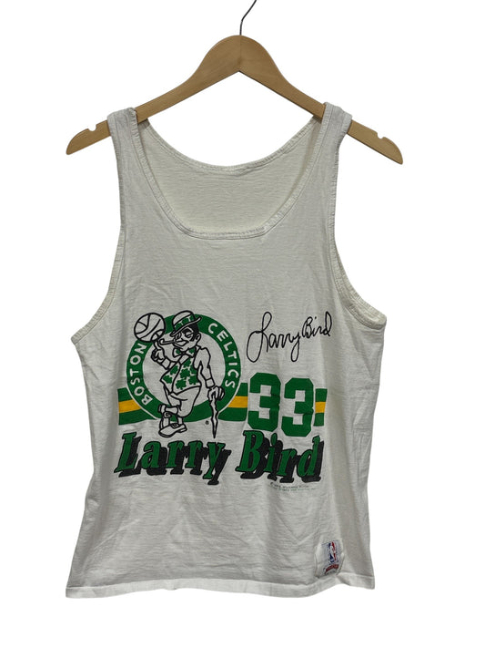 Vintage 1988 Nutmeg Boston Celtics Larry Bird Tank Top Shirt Size Medium