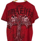 Vintage Y2K MMA Elite Big Print Cross Graphic Tee Size Large