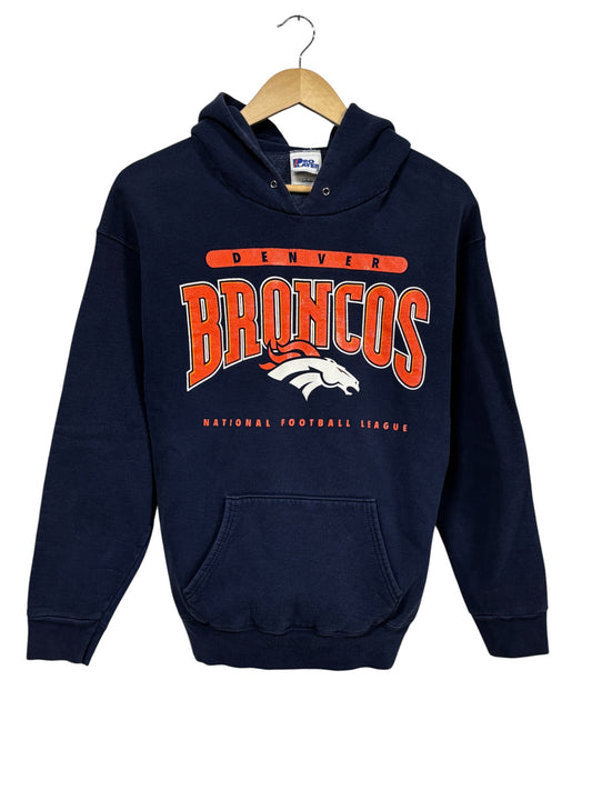 Vintage 90's Pro Player Denver Broncos NFL Logo Hoodie Size Large