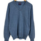 Vintage Pendleton Lambswool V Neck Blue Sweater Size Large