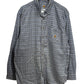 Vintage Carhartt FR Plaid Blue Checkered Button Up Shirt Size XL