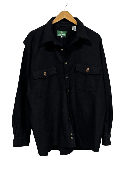 Vintage Schnee's Bozeman Western Button Up Black Shirt Size XL