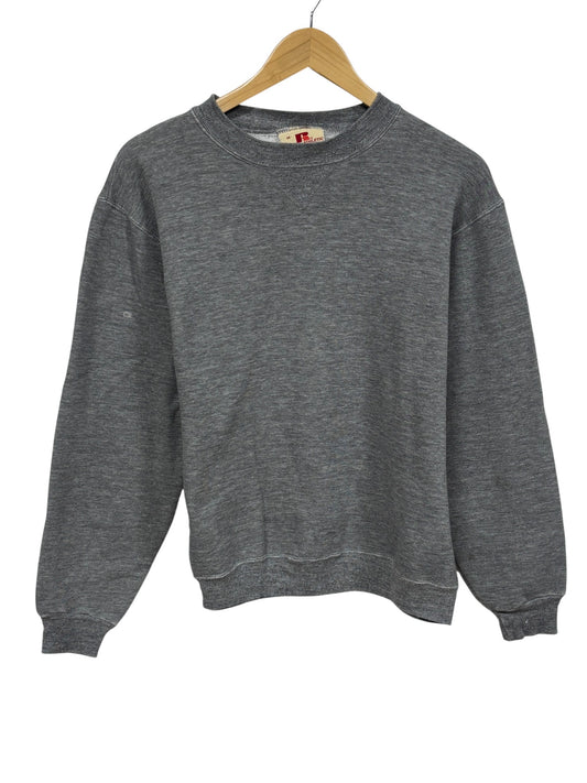Vintage 80's Russell Athletic Blank Grey Crewneck Sweater Size Medium