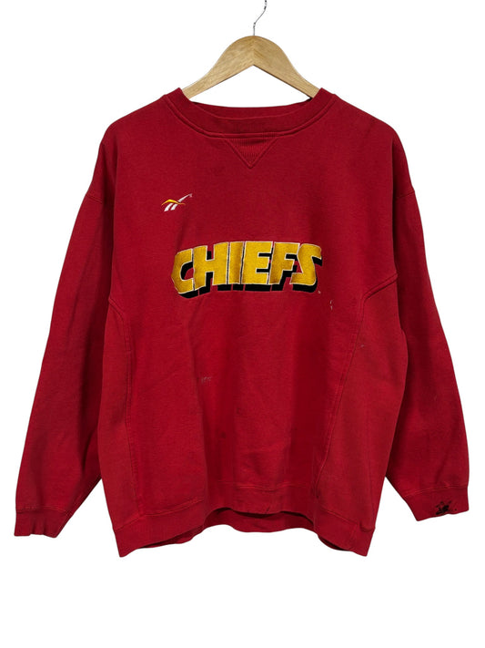 Vintage Y2K Reebok Kansas City Chiefs NFL Logo Sweater Size Large