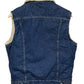 Vintage Sears Roebuck Western Wear Sherpa Lined Denim Vest Size Medium