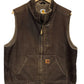 Vintage Carhartt Brown Sherpa Lined Zip Up Vest Size Large