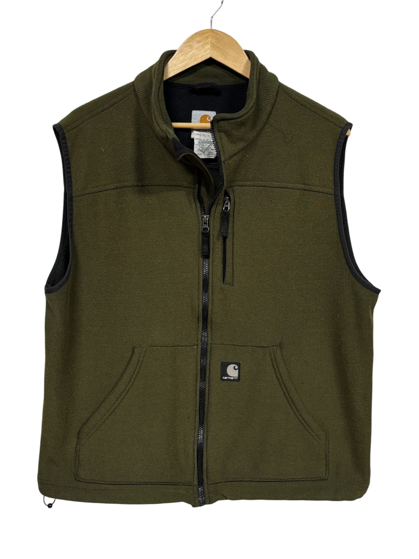 Vintage Carhartt Olive Green Fleece Vest Size Large