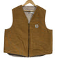 Vintage Carhartt Made in USA Sherpa Lined Brown Vest Size XXL Tall