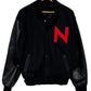 Vintage Novell N Black Red Letterman Jacket Size XL