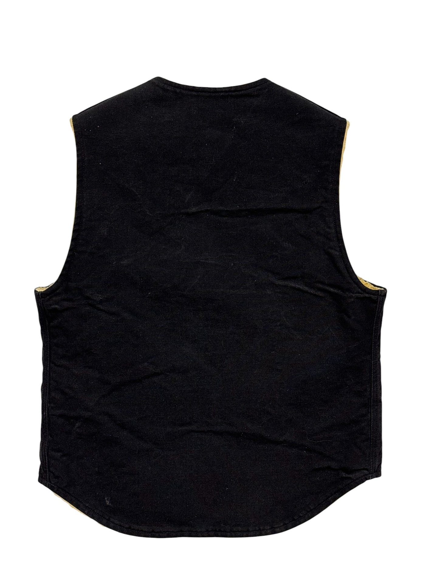 Vintage Carhartt Made in USA Black Sherpa Lined Vest Size Medium