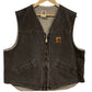 Vintage Carhartt Made in USA Brown Sherpa Lined Vest Size XL