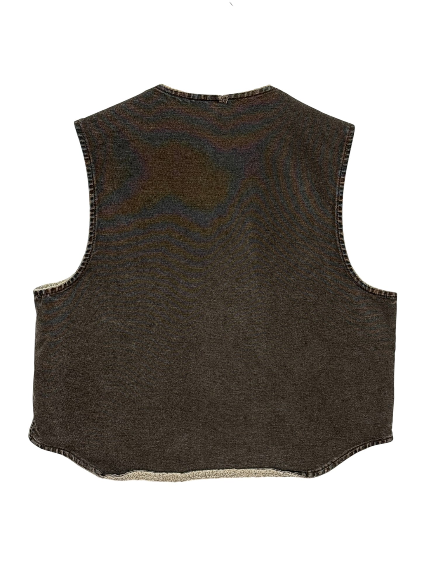Vintage Carhartt Made in USA Brown Sherpa Lined Vest Size XL