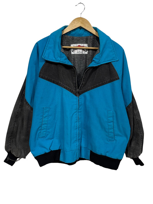 Vintage 80's Deuces and Jacks Western Zip Up Work Jacket Size XL