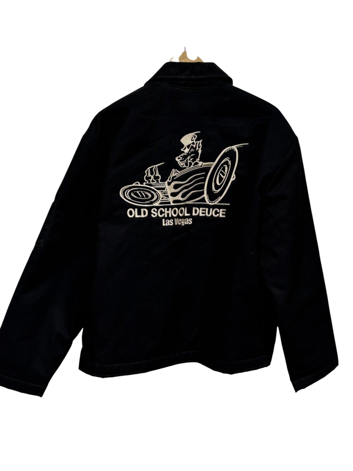 Vintage Dickies Detroit Style Old School Deuce Racing Jacket Size Large