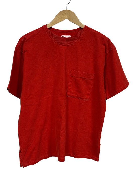 Vintage 90's Red Blank Pocket Tee Size Small