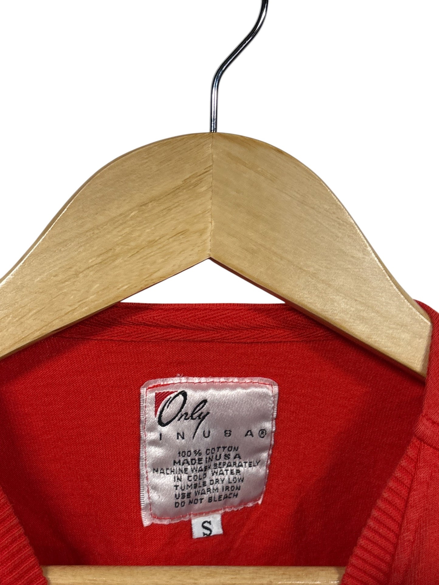 Vintage 90's Red Blank Pocket Tee Size Small