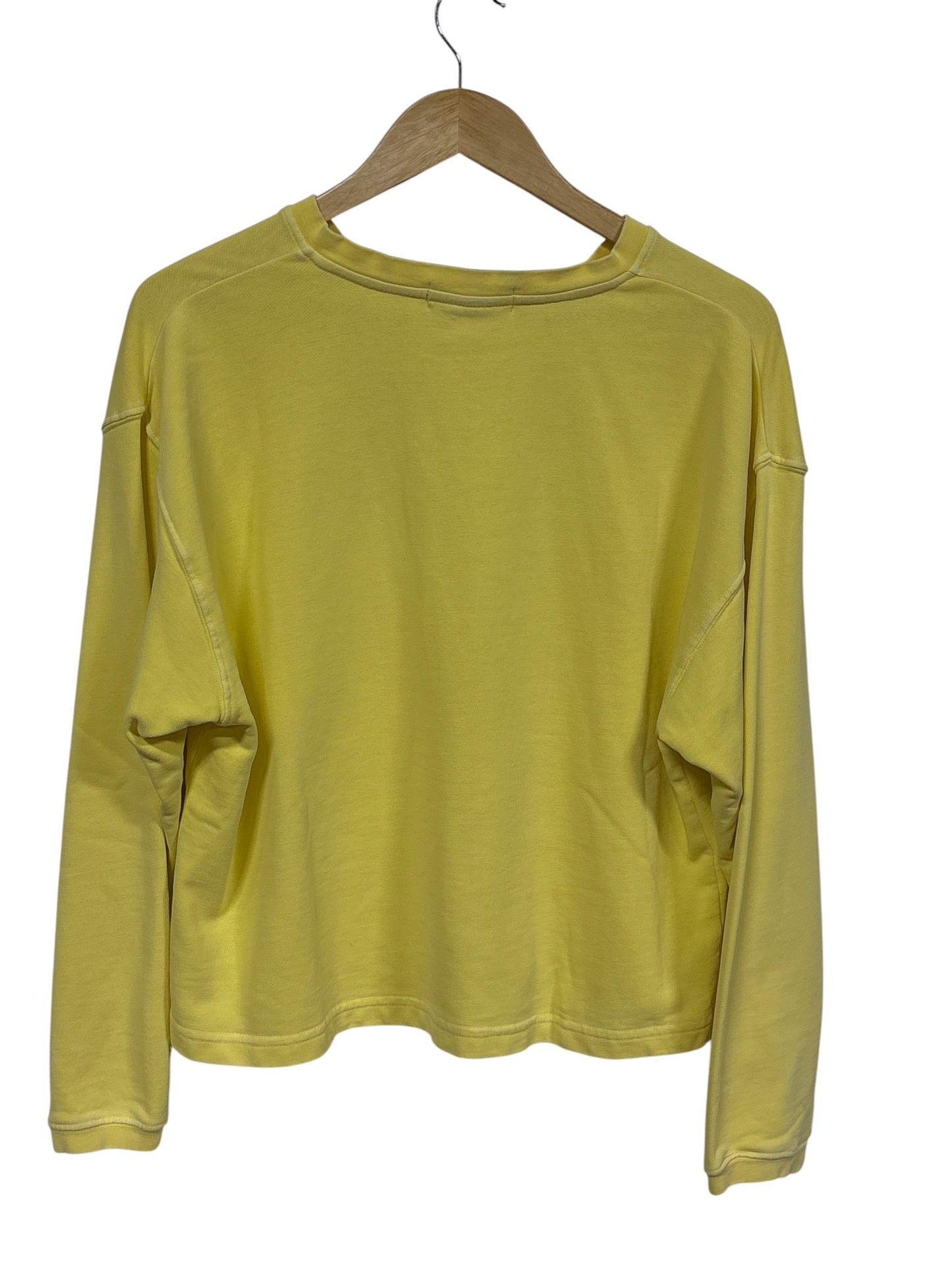 Vintage Rocke Gear Yellow V Neck Long Sleeve Shirt Size Large