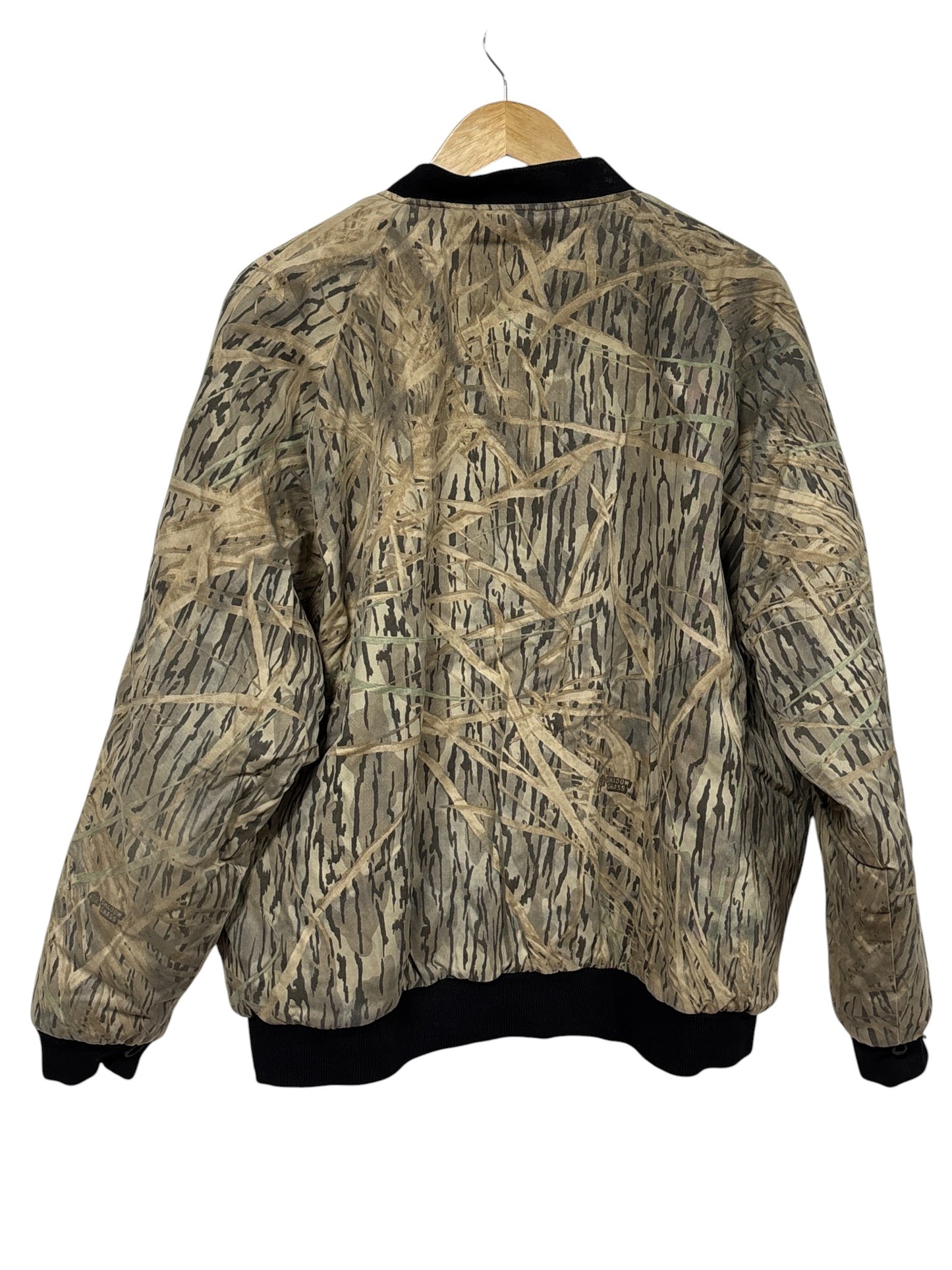 Vintage 90's Woodland Camo Zip Up Bomber Jacket Size XL