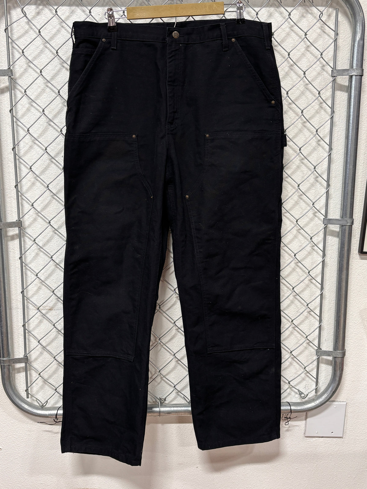 Carhartt Black Double Knee Carpenter Pants Size 38x31