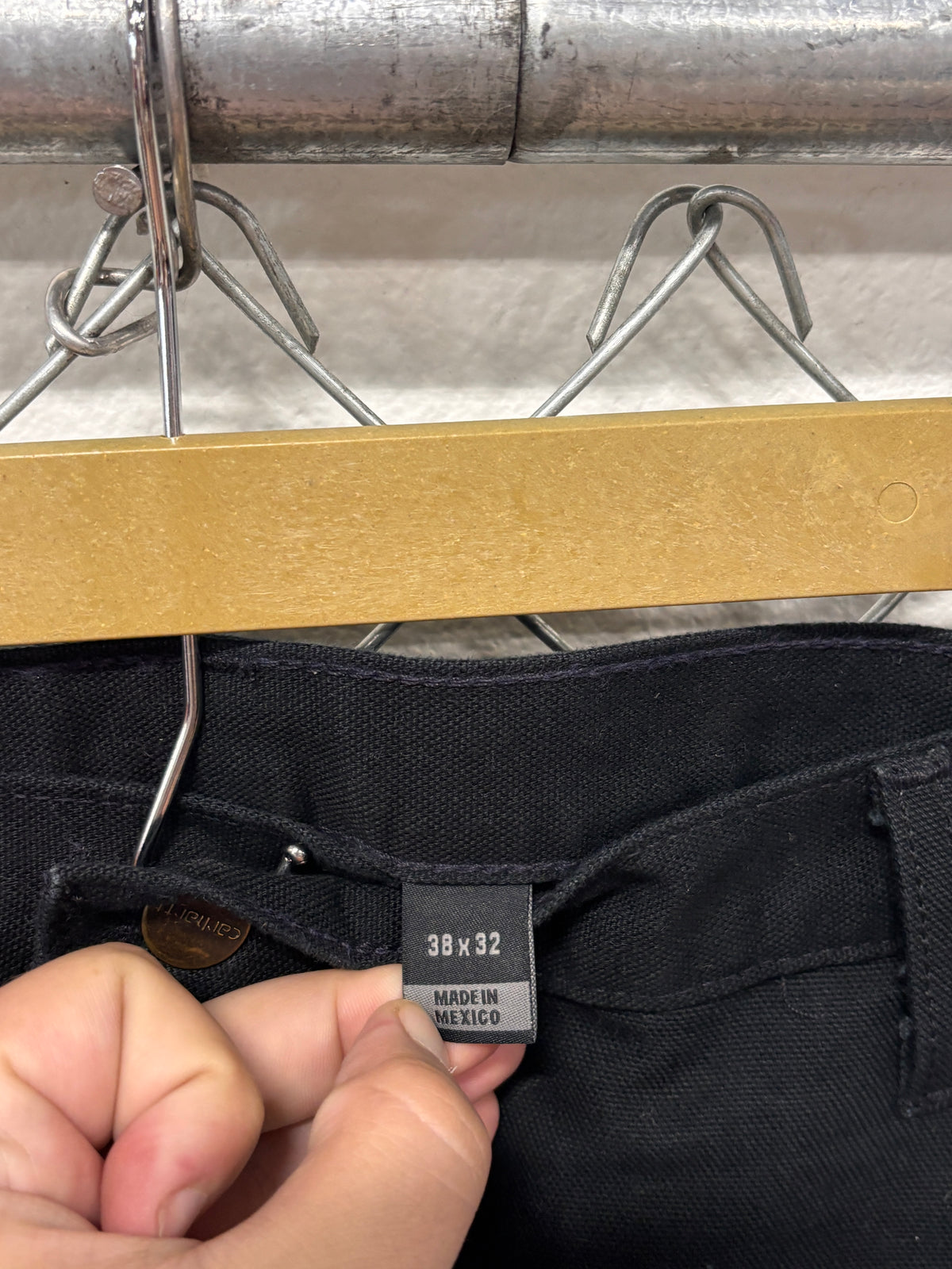 Carhartt Black Double Knee Carpenter Pants Size 38x31